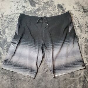 Billabong Black and Light Gray Boardshorts